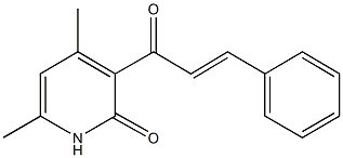 3-cinnamoyl-4,6-dimethyl-2(1H)-pyridinone 结构式