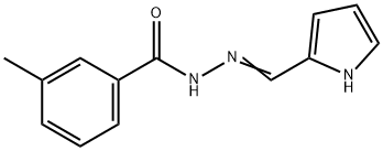 3-methyl-N'-(1H-pyrrol-2-ylmethylene)benzohydrazide 结构式
