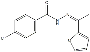 4-chloro-N'-[1-(2-furyl)ethylidene]benzohydrazide 结构式