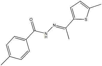 4-methyl-N'-[1-(5-methyl-2-thienyl)ethylidene]benzohydrazide 结构式