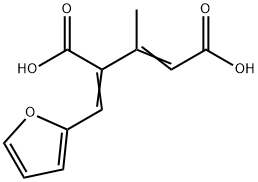 4-(2-furylmethylene)-3-methyl-2-pentenedioic acid 结构式