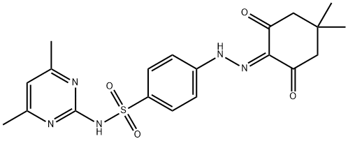4-[2-(4,4-dimethyl-2,6-dioxocyclohexylidene)hydrazino]-N-(4,6-dimethyl-2-pyrimidinyl)benzenesulfonamide 结构式