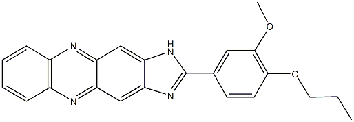 2-(3-methoxy-4-propoxyphenyl)-1H-imidazo[4,5-b]phenazine 结构式