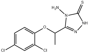 4-amino-5-[1-(2,4-dichlorophenoxy)ethyl]-4H-1,2,4-triazol-3-yl hydrosulfide 结构式