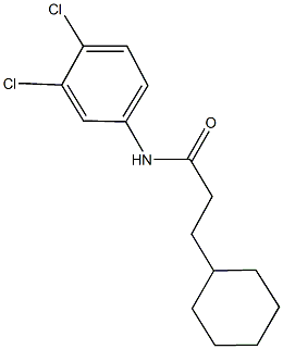 3-cyclohexyl-N-(3,4-dichlorophenyl)propanamide 结构式