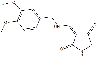 3-{[(3,4-dimethoxybenzyl)amino]methylene}-2,4-pyrrolidinedione 结构式