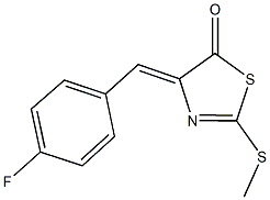 4-(4-fluorobenzylidene)-2-(methylsulfanyl)-1,3-thiazol-5(4H)-one 结构式