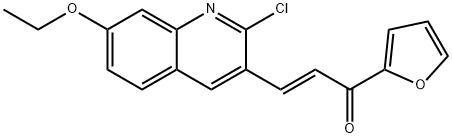 3-(2-chloro-7-ethoxy-3-quinolinyl)-1-(2-furyl)-2-propen-1-one 结构式