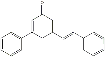 3-phenyl-5-(2-phenylvinyl)-2-cyclohexen-1-one 结构式