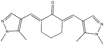2,6-bis[(1,5-dimethyl-1H-pyrazol-4-yl)methylene]cyclohexanone 结构式