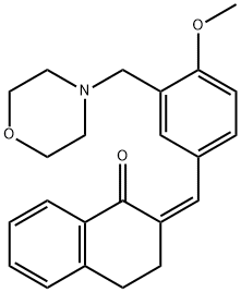 2-[4-methoxy-3-(4-morpholinylmethyl)benzylidene]-3,4-dihydro-1(2H)-naphthalenone 结构式