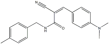 2-cyano-3-[4-(dimethylamino)phenyl]-N-(4-methylbenzyl)acrylamide 结构式
