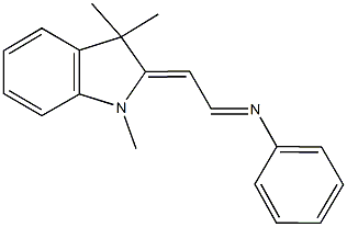 N-phenyl-N-[2-(1,3,3-trimethyl-1,3-dihydro-2H-indol-2-ylidene)ethylidene]amine 结构式