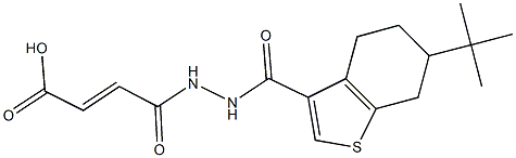4-{2-[(6-tert-butyl-4,5,6,7-tetrahydro-1-benzothien-3-yl)carbonyl]hydrazino}-4-oxo-2-butenoic acid 结构式