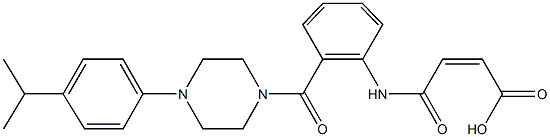 4-(2-{[4-(4-isopropylphenyl)-1-piperazinyl]carbonyl}anilino)-4-oxo-2-butenoic acid 结构式
