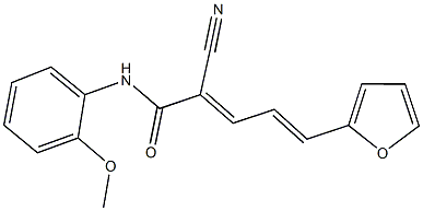 2-cyano-5-(2-furyl)-N-(2-methoxyphenyl)-2,4-pentadienamide 结构式