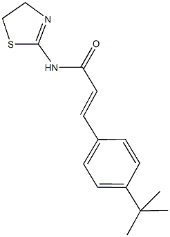 3-(4-tert-butylphenyl)-N-(4,5-dihydro-1,3-thiazol-2-yl)acrylamide 结构式