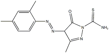 4-[(2,4-dimethylphenyl)diazenyl]-3-methyl-5-oxo-4,5-dihydro-1H-pyrazole-1-carbothioamide 结构式