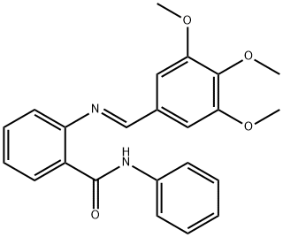 N-phenyl-2-[(3,4,5-trimethoxybenzylidene)amino]benzamide 结构式