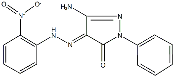 3-amino-1-phenyl-1H-pyrazole-4,5-dione 4-({2-nitrophenyl}hydrazone) 结构式