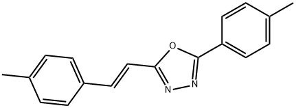 2-(4-methylphenyl)-5-[2-(4-methylphenyl)vinyl]-1,3,4-oxadiazole 结构式