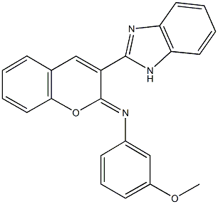 N-[3-(1H-benzimidazol-2-yl)-2H-chromen-2-ylidene]-N-(3-methoxyphenyl)amine 结构式