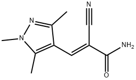 2-cyano-3-(1,3,5-trimethyl-1H-pyrazol-4-yl)acrylamide 结构式