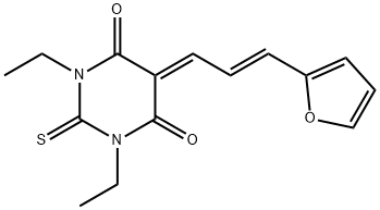 1,3-diethyl-5-[3-(2-furyl)-2-propenylidene]-2-thioxodihydro-4,6(1H,5H)-pyrimidinedione 结构式