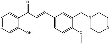 1-(2-hydroxyphenyl)-3-[4-methoxy-3-(4-morpholinylmethyl)phenyl]-2-propen-1-one 结构式