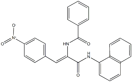 N-{2-{4-nitrophenyl}-1-[(1-naphthylamino)carbonyl]vinyl}benzamide 结构式