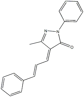 5-methyl-2-phenyl-4-(3-phenyl-2-propenylidene)-2,4-dihydro-3H-pyrazol-3-one 结构式