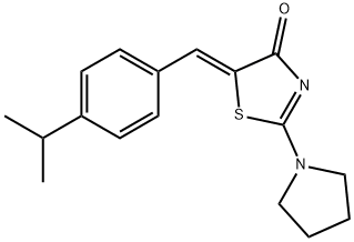 5-(4-isopropylbenzylidene)-2-(1-pyrrolidinyl)-1,3-thiazol-4(5H)-one 结构式