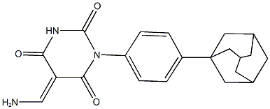 1-[4-(1-adamantyl)phenyl]-5-(aminomethylene)-2,4,6(1H,3H,5H)-pyrimidinetrione 结构式