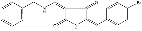 3-[(benzylamino)methylene]-5-(4-bromobenzylidene)-2,4-pyrrolidinedione 结构式