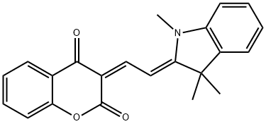 3-[2-(1,3,3-trimethyl-1,3-dihydro-2H-indol-2-ylidene)ethylidene]-2H-chromene-2,4(3H)-dione 结构式