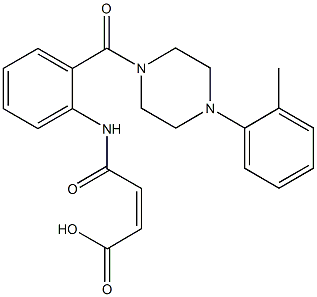 4-(2-{[4-(2-methylphenyl)-1-piperazinyl]carbonyl}anilino)-4-oxo-2-butenoic acid 结构式