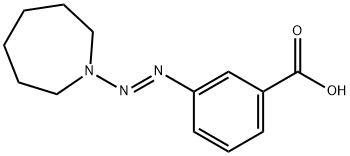 3-(1-azepanyldiazenyl)benzoic acid 结构式