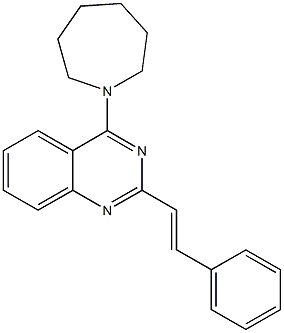 4-(1-azepanyl)-2-(2-phenylvinyl)quinazoline 结构式