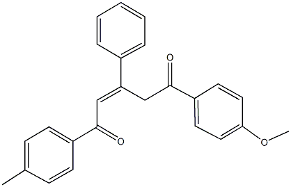 5-(4-methoxyphenyl)-1-(4-methylphenyl)-3-phenyl-2-pentene-1,5-dione 结构式