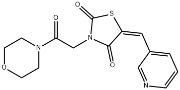 3-[2-(4-morpholinyl)-2-oxoethyl]-5-(3-pyridinylmethylene)-1,3-thiazolidine-2,4-dione 结构式