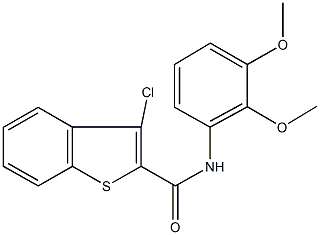 3-chloro-N-(2,3-dimethoxyphenyl)-1-benzothiophene-2-carboxamide 结构式