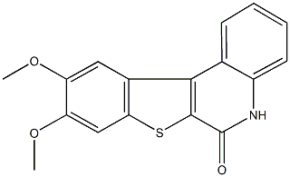 9,10-dimethoxy[1]benzothieno[2,3-c]quinolin-6(5H)-one 结构式