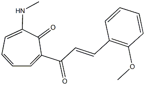 2-[3-(2-methoxyphenyl)acryloyl]-7-(methylamino)-2,4,6-cycloheptatrien-1-one 结构式