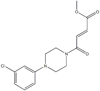 methyl 4-[4-(3-chlorophenyl)-1-piperazinyl]-4-oxo-2-butenoate 结构式