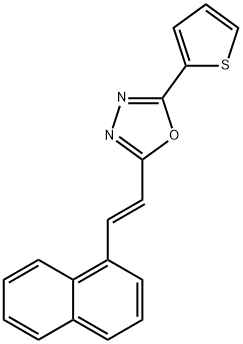 2-[2-(1-naphthyl)vinyl]-5-(2-thienyl)-1,3,4-oxadiazole 结构式