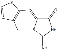 2-imino-5-[(3-methyl-2-thienyl)methylene]-1,3-thiazolidin-4-one 结构式