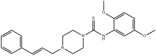 4-cinnamyl-N-(2,5-dimethoxyphenyl)-1-piperazinecarbothioamide 结构式