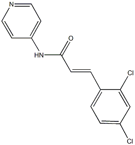 3-(2,4-dichlorophenyl)-N-(4-pyridinyl)acrylamide 结构式