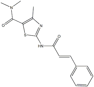 2-(cinnamoylamino)-N,N,4-trimethyl-1,3-thiazole-5-carboxamide 结构式