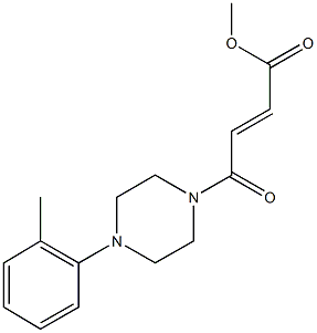 methyl 4-[4-(2-methylphenyl)-1-piperazinyl]-4-oxo-2-butenoate 结构式